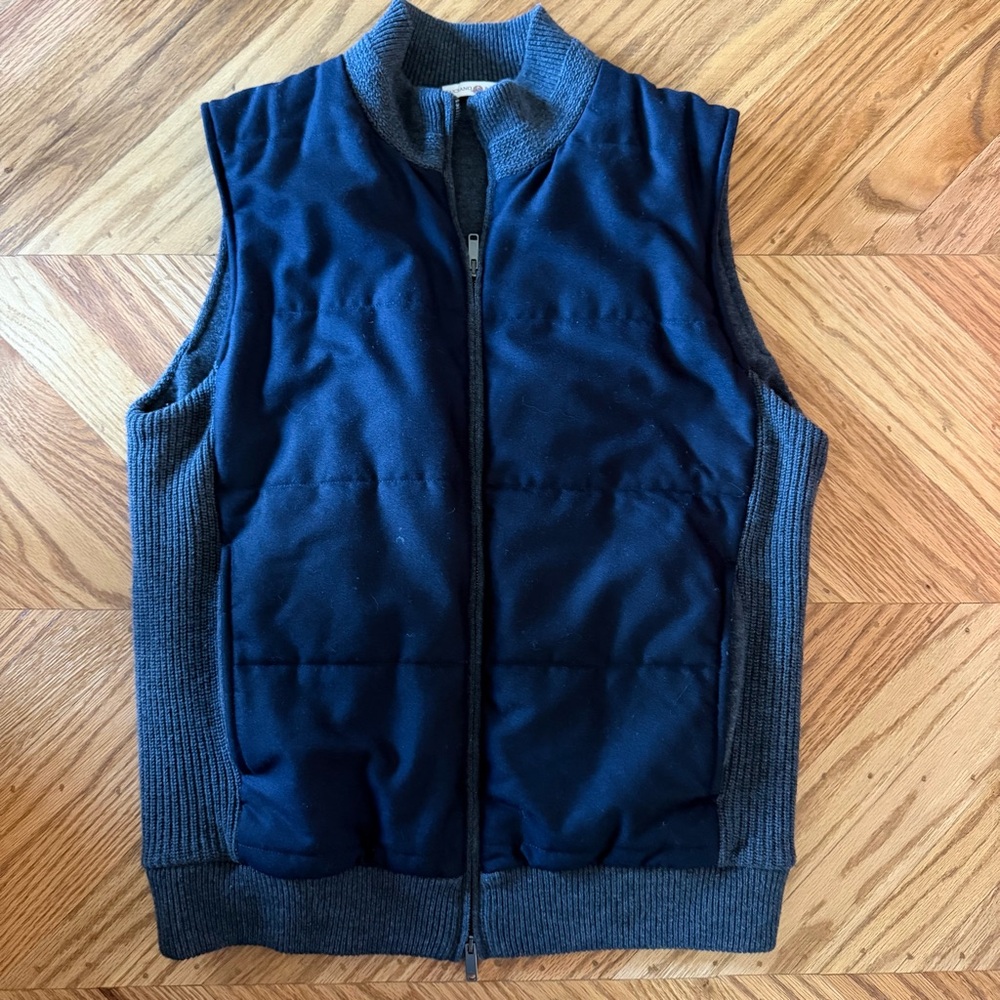 Luciano Barbera Wool Silk Cashmere Zip Vest – Size 50
